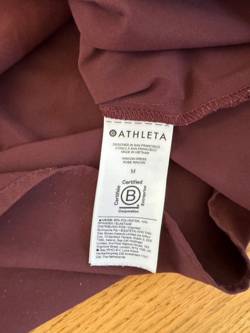 Athleta Rincon Dress Bundle M Black & Burgundy Sleeveless Athleisure Cinch Waist - Picture 6 of 8